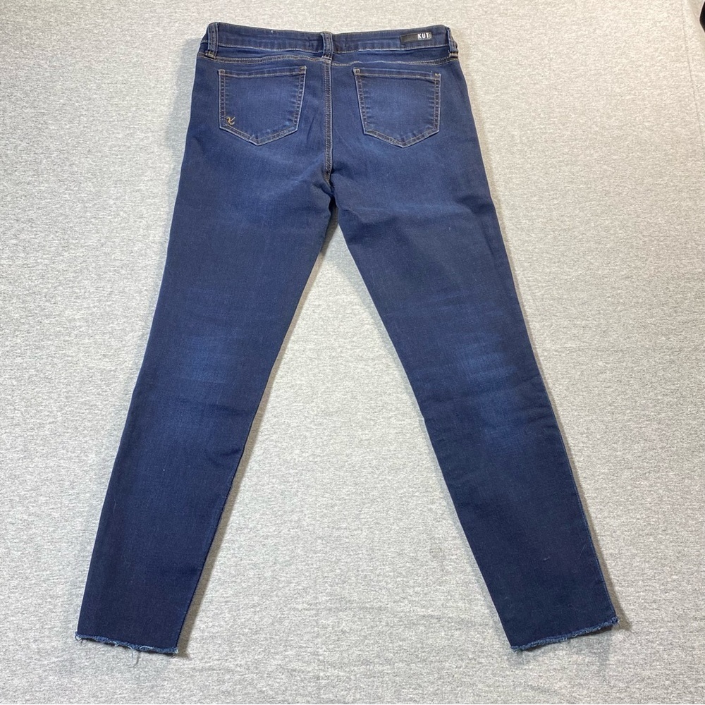Kut From The Kloth Jeans Womens 10 Blue Connie Ankle Skinny Frayed Hem Denim - Picture 6 of 15